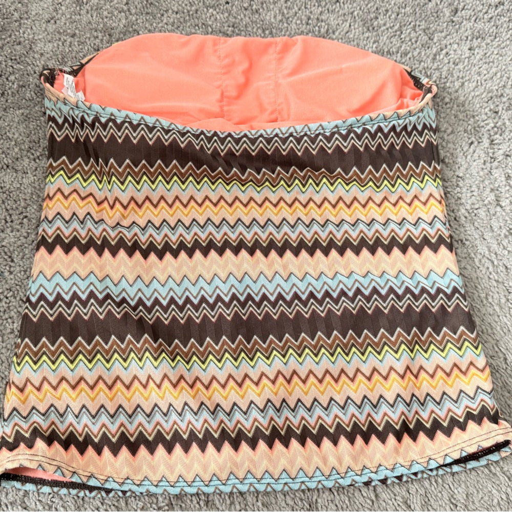 MISSONI CHEVRON PRINTED TUBE TANKINI BATHING SUIT TOP - Picture 4 of 5